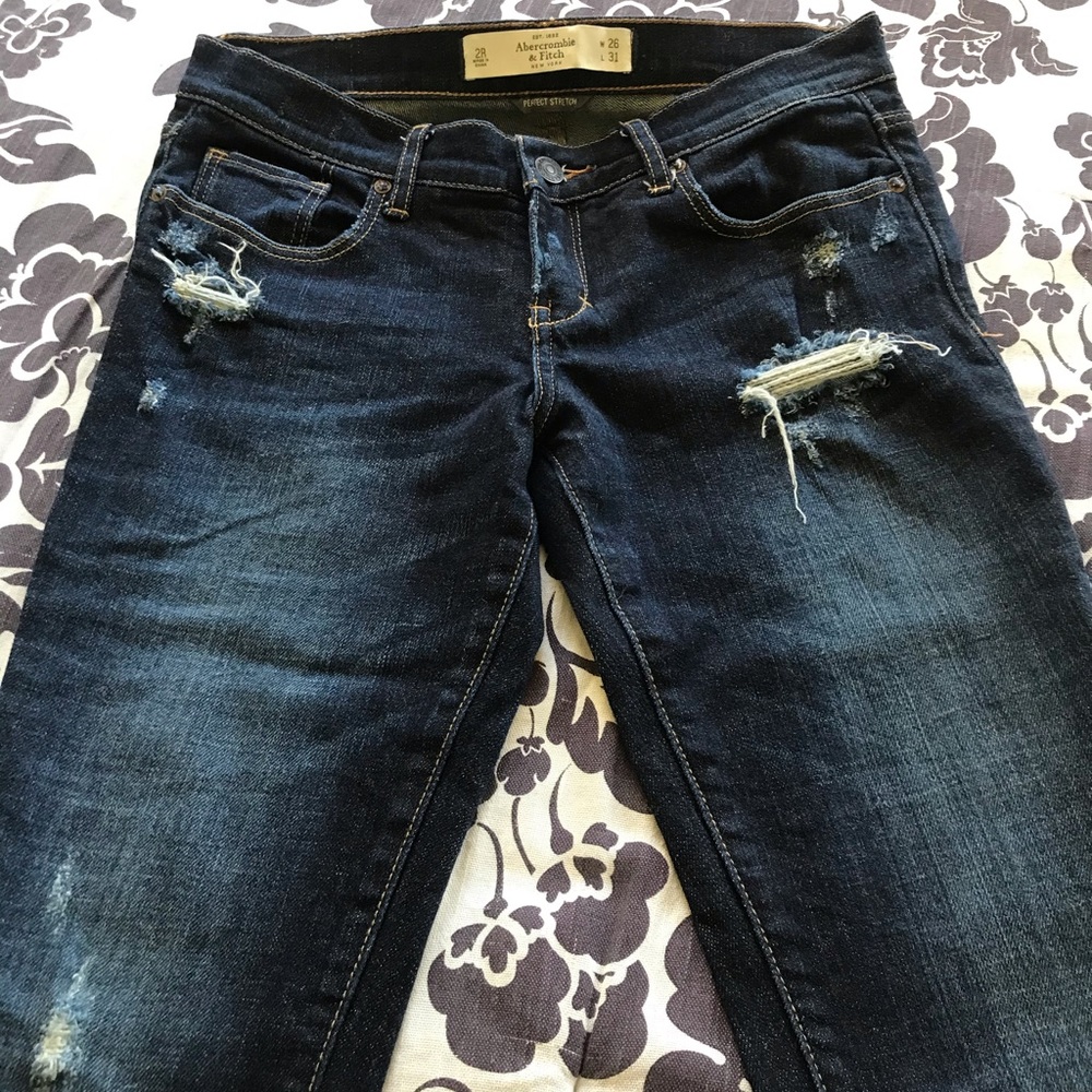Distressed Abercrombie Jeans